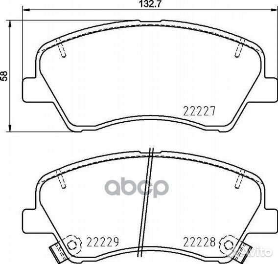 Колодки тормозные дисковые перед np6148 NIS