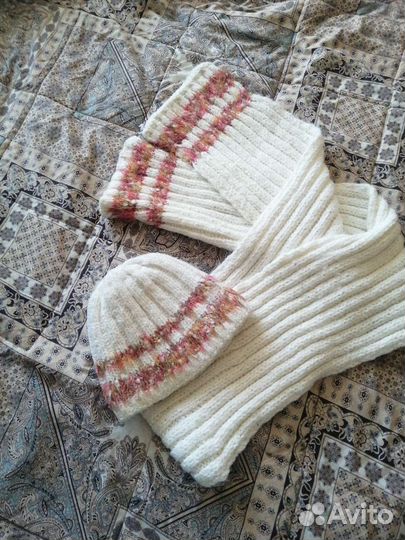 Шапку с шарфом