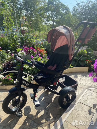 Велосипед-коляска с родительской ручкой