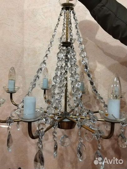 Люстра хрустальная чехия бу