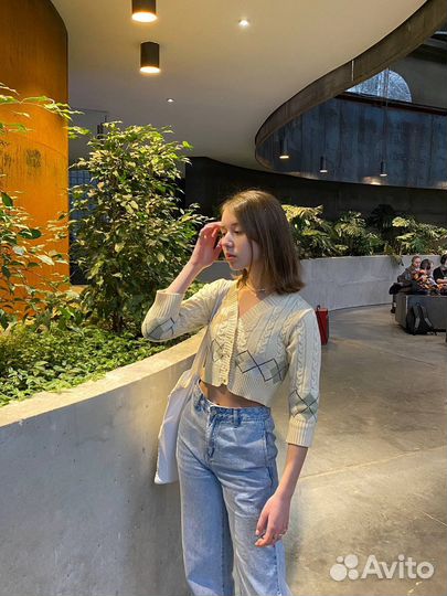 Топ свитер кофта вязаная белая зеленая женская