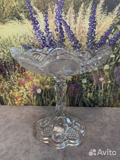 Ваза для фруктов на ножке СССР