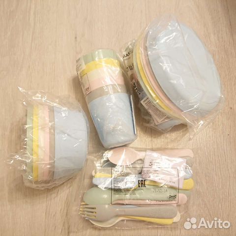 Детская посуда IKEA kalas, полный комплект