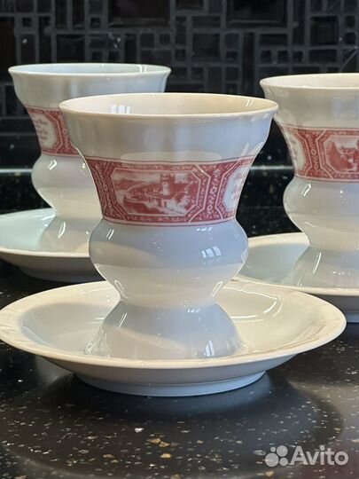 Чашки с блюдцем для какао шоколада винтаж Германия