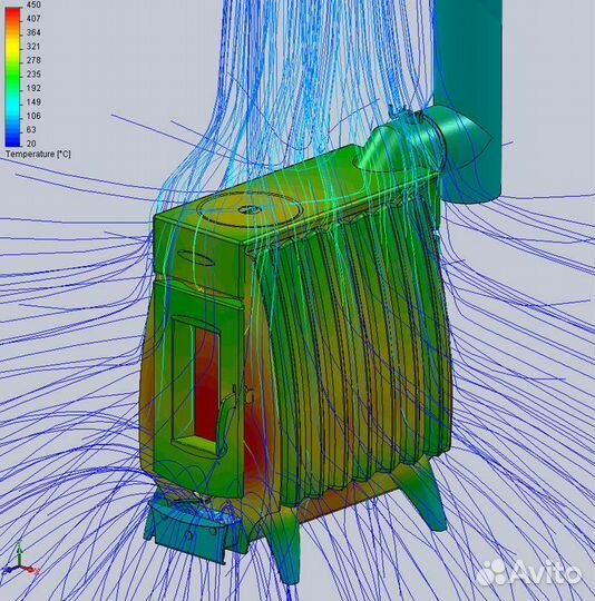 Печь дровяная отопительная