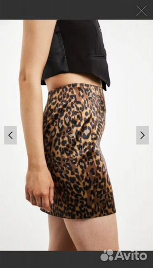 Юбка мини леопардовая Снежная Королева
