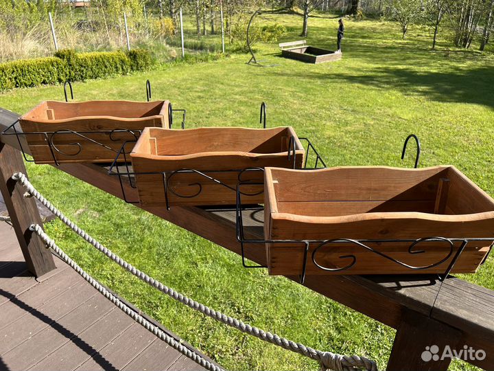 Балконный ящик для цветов 3 шт в комплекте