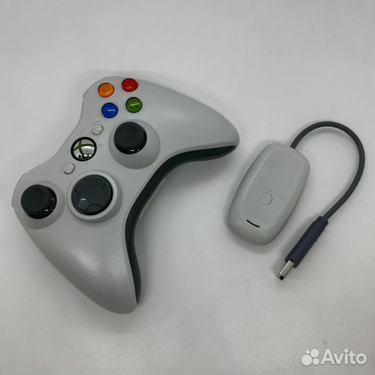 Джойстик Xbox 360 белый беспроводной