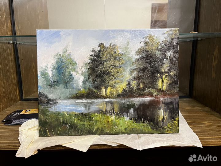 Картина маслом на холсте пейзаж 