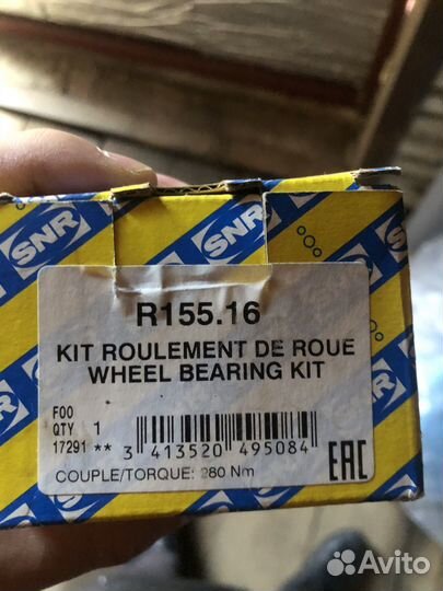 Ступичный подшипник renault logan