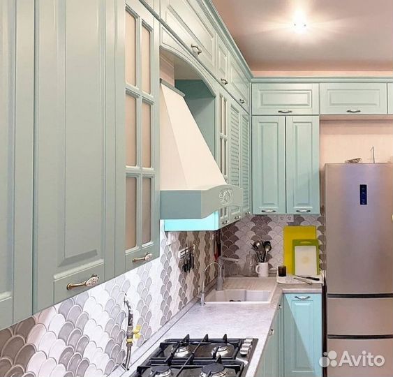 Кухни мятного цвета