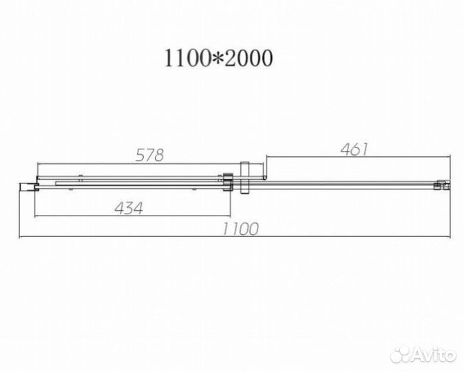 Душевая дверь Vincea Dice VDS-4D 110 см, стекло 8