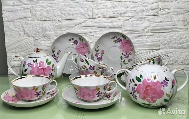Фарфоровый чайный сервиз Дулево СССР