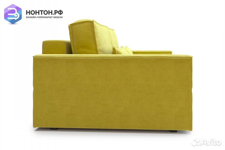 Диван тик-так Сохо 3-х местный горчичный