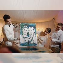 Потрет по фото блестками, Пущино