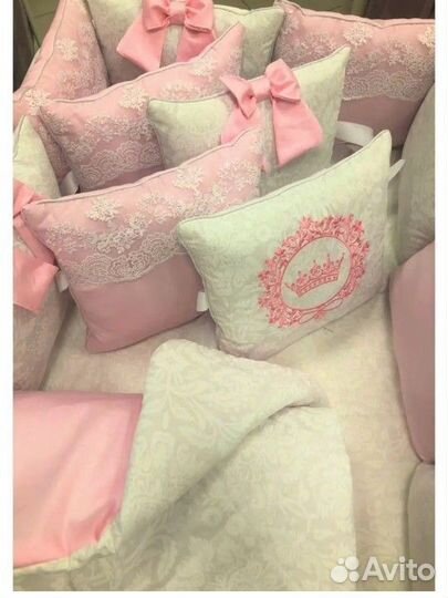 Бортики в кроватку для девочки