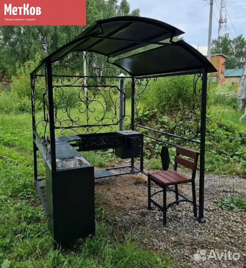 Мангал с крышей