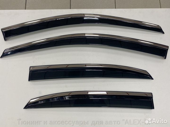 Дефлектора на окна с нерж. Lexus RX 2010-2015