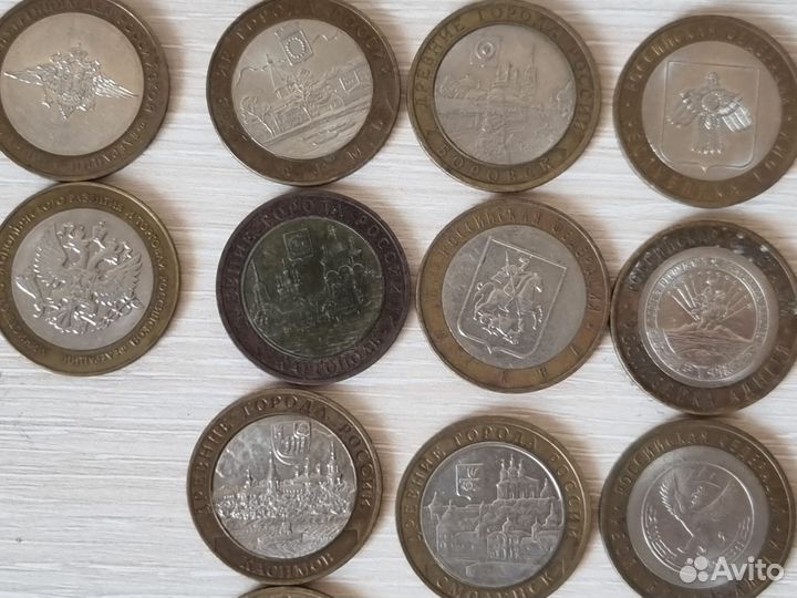 Коллекционные юбилейные монеты биметалл 2000-2015г