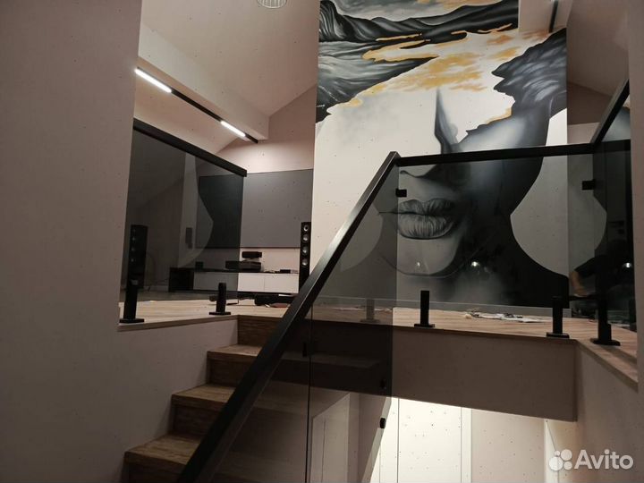 Ограждения для балконов Перила из стекла