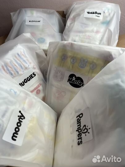 Набор подгузников 6 брендов по 3 шт