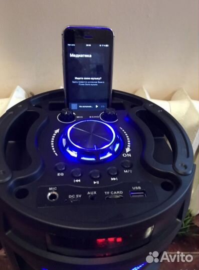 Колонка блютуз BT караоке портативная aux fm радио