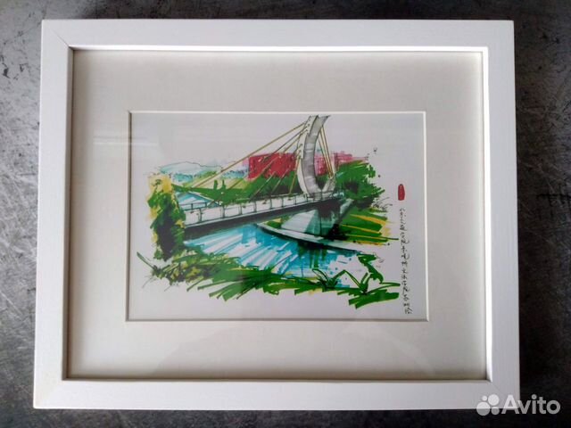 Картины картинки интерьерные в рамке 3 штуки Китай