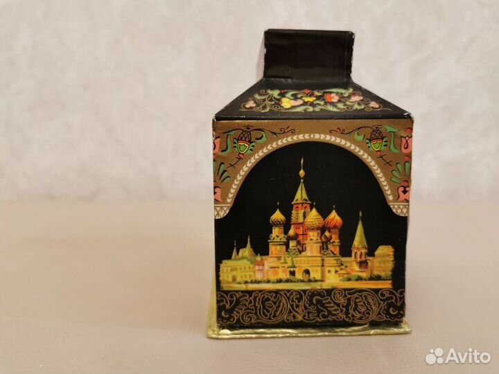 Парфюмерный набор винтаж времен СССР Черный ларец