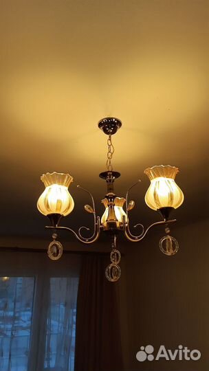 Люстра потолочная подвесная бу