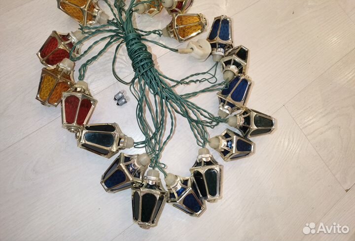 Советская гирлянда Фонарики Радуга 1 СССР