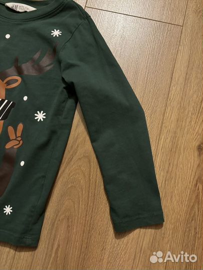 Новогодний лонгслив /джемпер hm