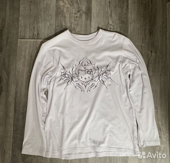 Лонгслив дрейн hello kitty