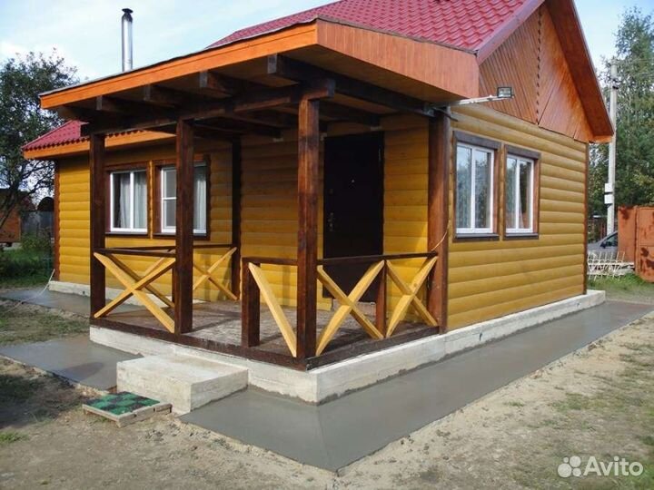 Отмостка, Фундамент, бетонирование площадки Плитка