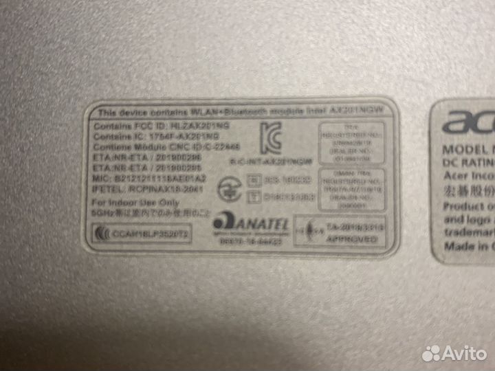 Ноутбук Acer на запчасти