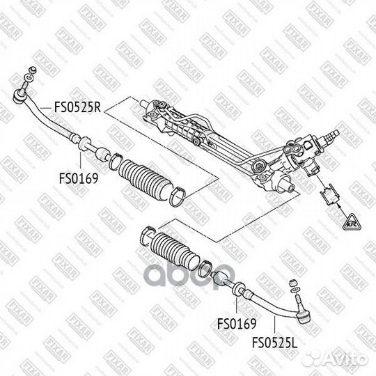 Тяга рулевая BMW 5 E39 95 FS0169 fixar