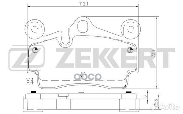 Колодки торм. диск. задн. Audi Q7 06- Porsche