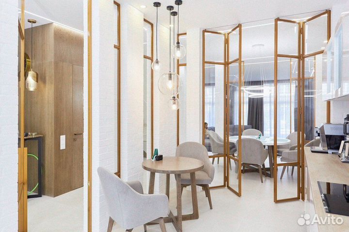 Стеклянная межкомнатная перегородка Девяткино