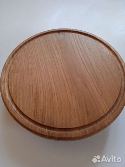 Круглая Дубовая доска с цельного куска дерева