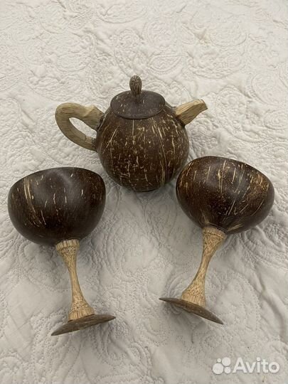 Набор посуды из кокоса