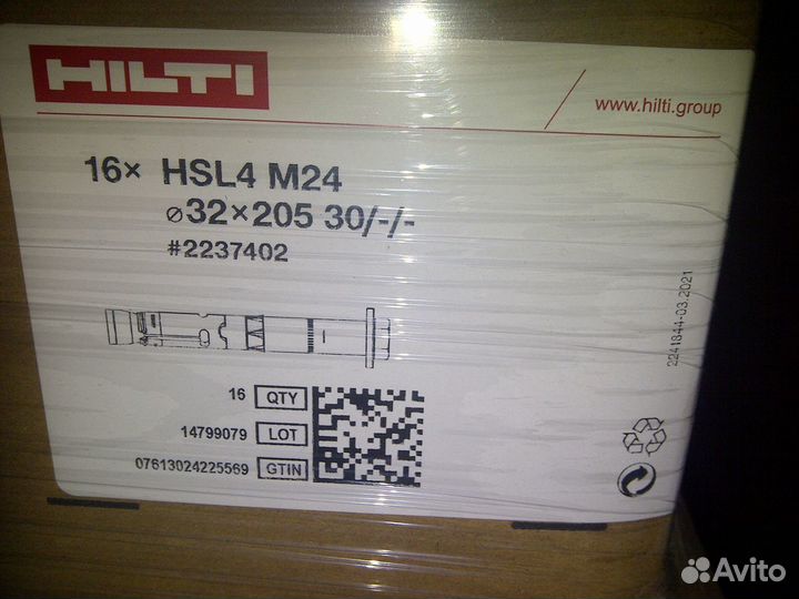 Распорный анкер hilty для высоких нагрузок HSL4