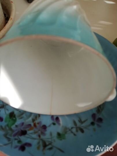 Бокал с крышкой и блюдцем. Фарфор. 20 - е годы