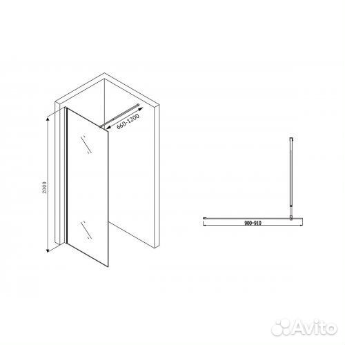 Душевая перегородка из стекла Abber Immer