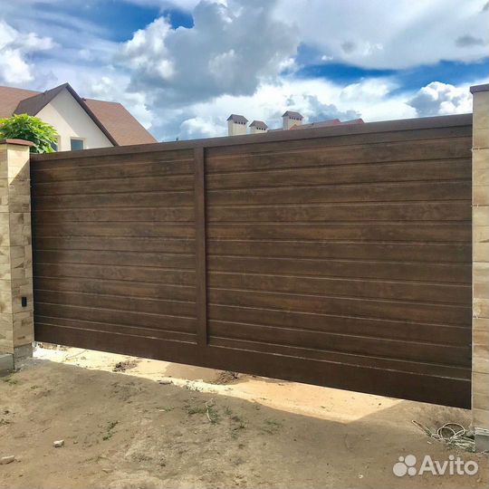 Откатные ворота Alutech