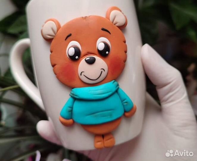 Набор кружек с ручным декорированием