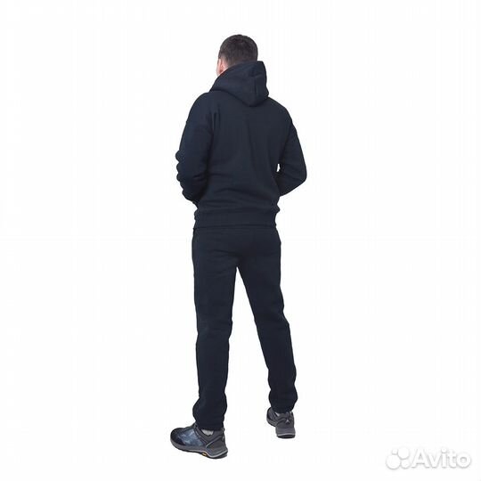 56479Костюм спортивный мужской с начесом, тёмно-си