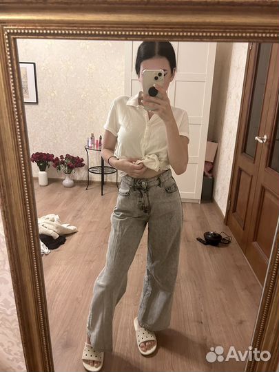 Серые джинсы y2k