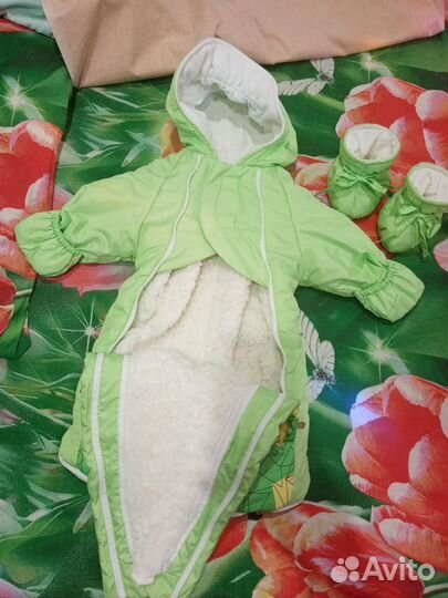 Комбинезон трансформер зимний размер 74-80