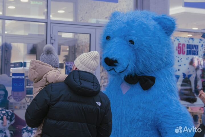Костюм Голубой мишка Ростовая кукла