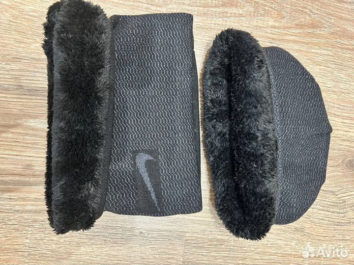 Мужская зимняя шапка, снуд