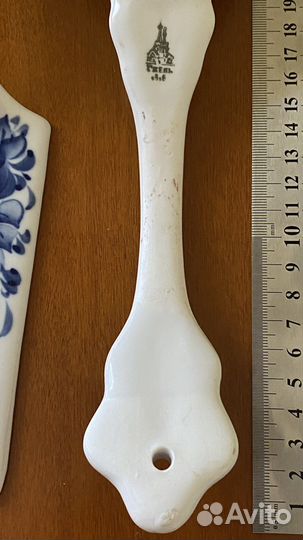 Ложка для торта и большая ложка Гжель